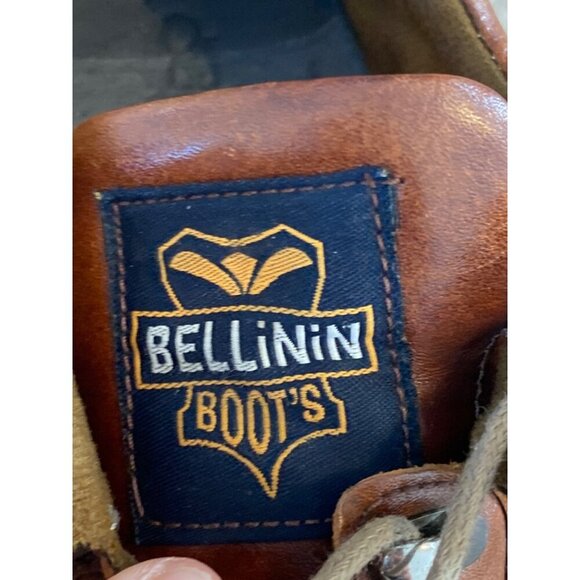 BELLININ BOOTS MEN'S BROWN LEATHER LACE-UP WALKING SHOES SZ 41/8 - Picture 8 of 8